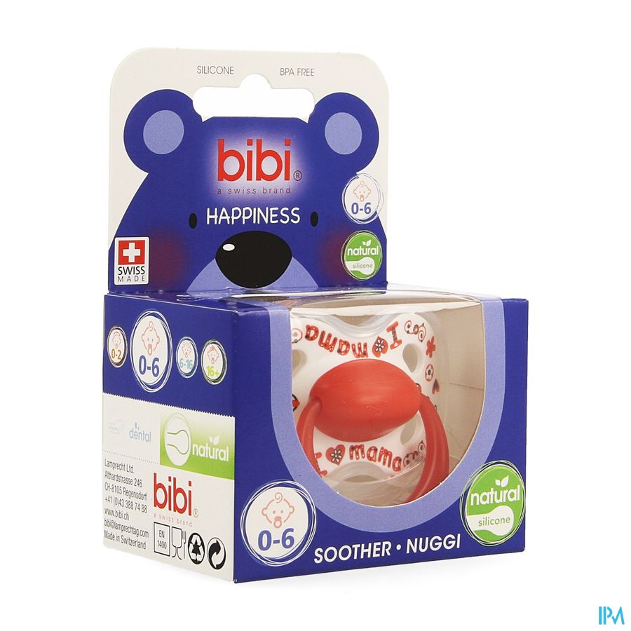Bibi Sucette Hp Natural Love Mama/papa Best 0-6m