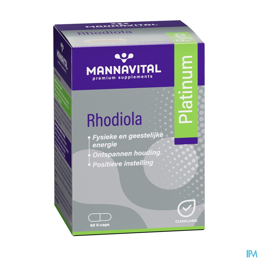 Mannavital Rhodiola Platinum V-caps 60