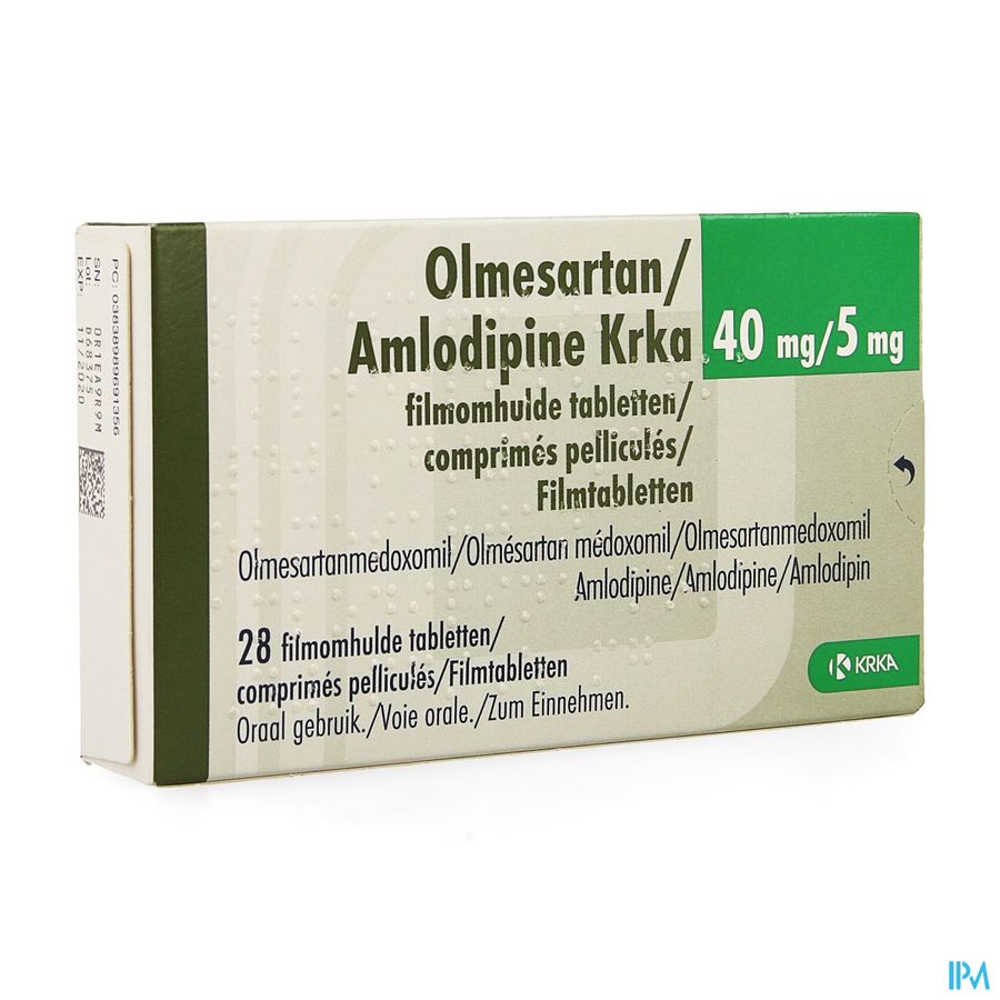 Olmesartan Amlodipine Krka 40/ 5mg Filmomh Tabl 28 Olmesartan Amlodipine Krka 40/ 5mg Filmomh Tabl 28