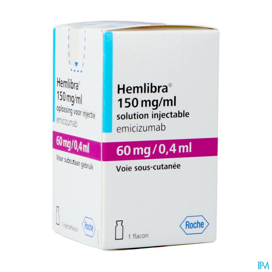 Hemlibra 60mg/0,4ml Opl Inj Fl Inj 1 +cnk 4125928 Hemlibra 60mg/0,4ml Opl Inj Fl Inj 1 +cnk 4125928
