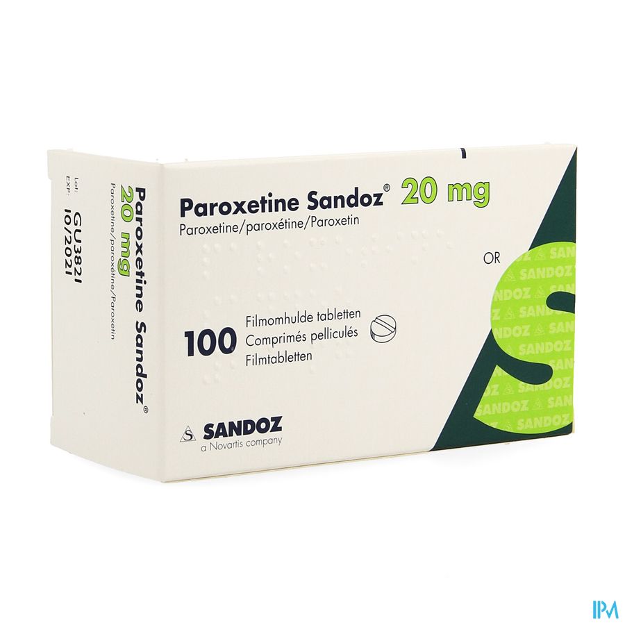 Paroxetine Sandoz 20mg Impex. Filmomh Tabl 100 Pip Paroxetine Sandoz 20mg Impex. Filmomh Tabl 100 Pip