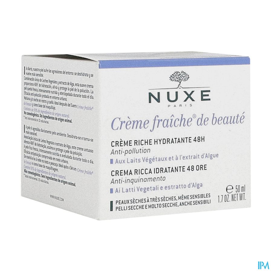 Nuxe Creme Fraiche Cr Riche Hydra 48h Pot 50ml