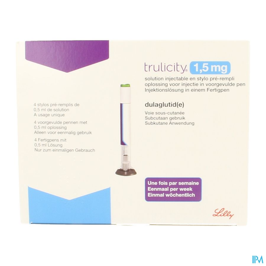 Trulicity 1,50mg/0,5ml Opl Inj Voorgevulde Pen 4 Trulicity 1,50mg/0,5ml Opl Inj Voorgevulde Pen 4