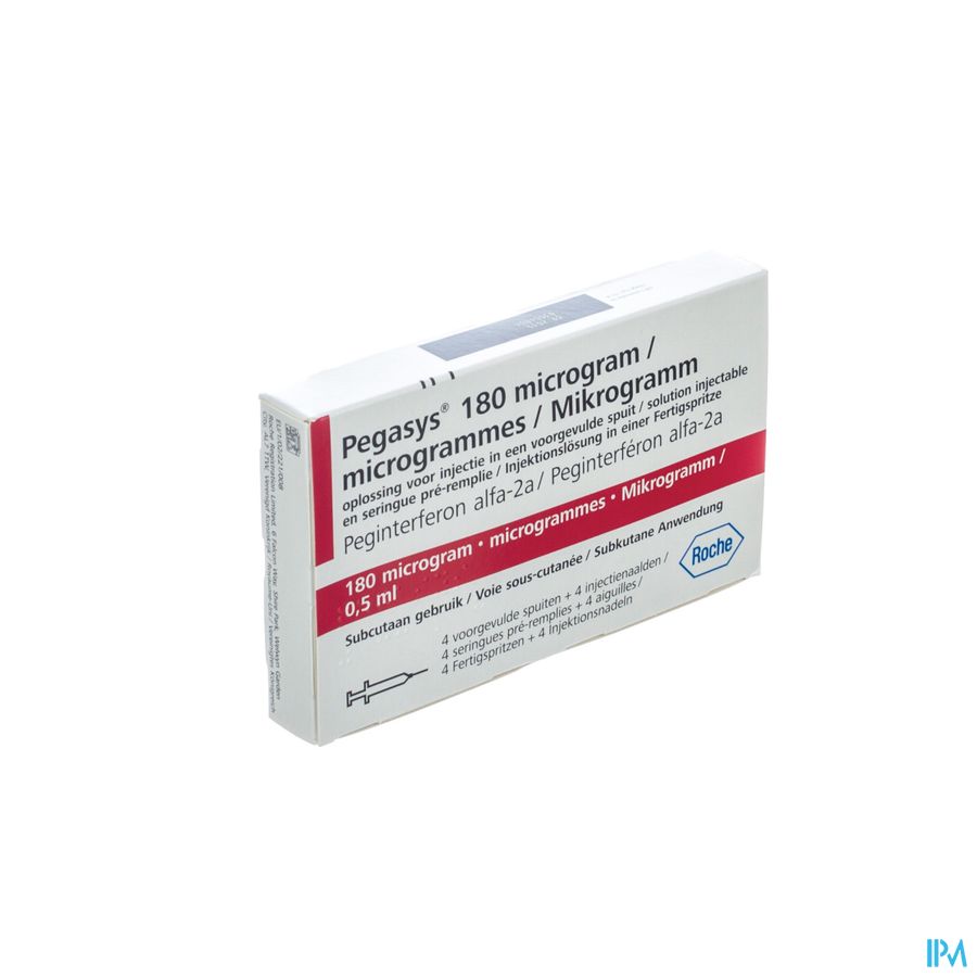 Pegasys 180mcg Voorgev.spuit 4x0,5ml Pegasys 180mcg Voorgev.spuit 4x0,5ml