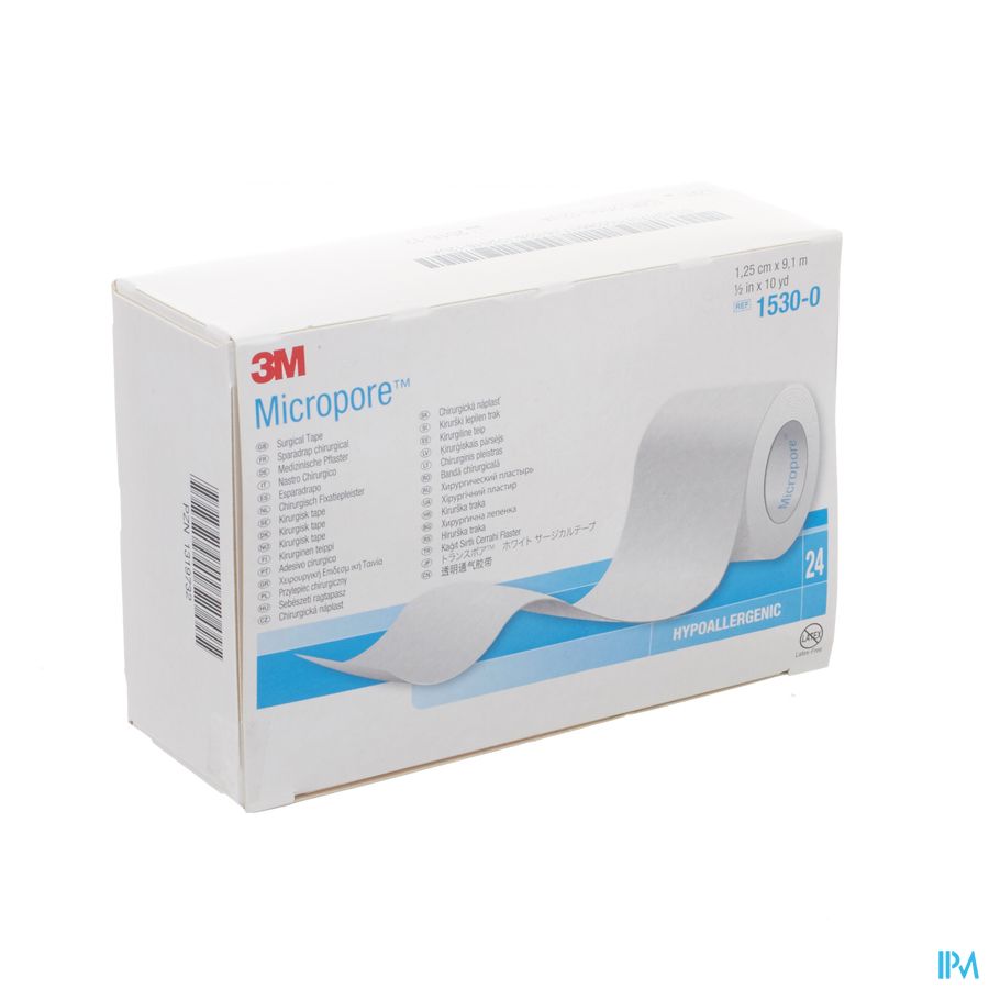 Micropore 3m Hechtpleister 12mmx9,14m Rol 24 1530 2