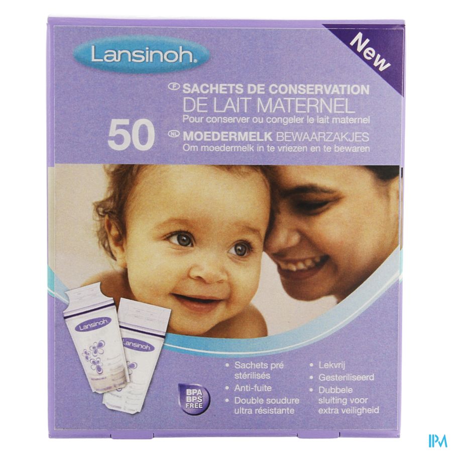 Lansinoh Moedermelk Bewaarzakjes 50 1