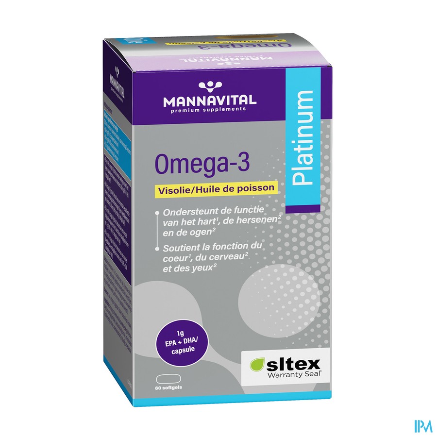 Mannavital Omega 3 Visolie Softgels 60