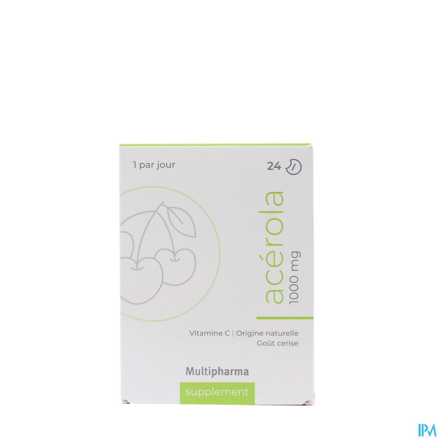 Multipharma Acerola 1000mg Comp A Croquer 24 Multipharma Acerola 1000mg Comp A Croquer 24