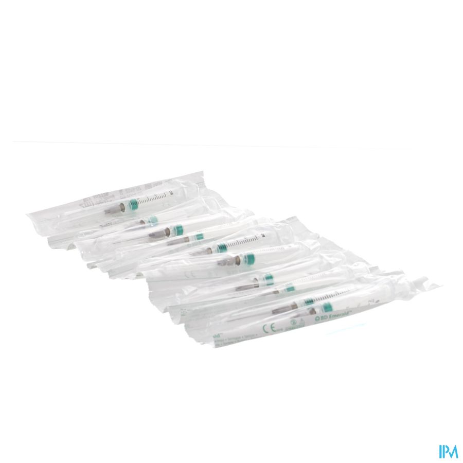 Bd Emerald Spuit 2ml + Naald 22g 1 1/4 10 307728 Bd Emerald Spuit 2ml + Naald 22g 1 1/4 10 307728