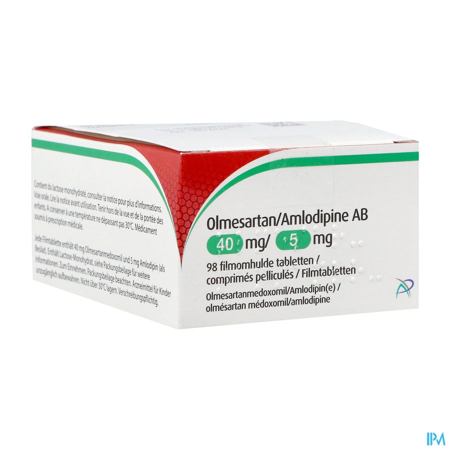 Olmesartan Amlodipine Ab 40/ 5mg Comp Pell 98 Olmesartan Amlodipine Ab 40/ 5mg Comp Pell 98