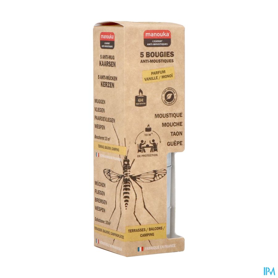 Manouka Bougie A/moustiques 5x23g Manouka Bougie A/moustiques 5x23g