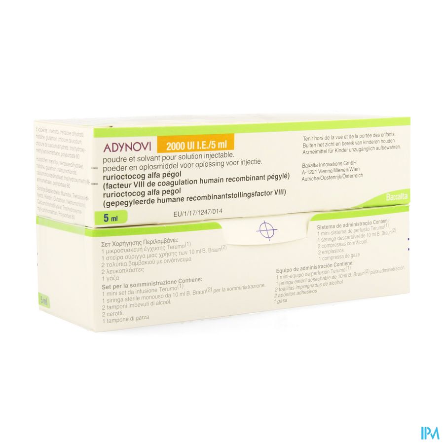 Adynovi 2000ie/5ml Pdr+solv Opl Inj Fl Inj 1+1 Adynovi 2000ie/5ml Pdr+solv Opl Inj Fl Inj 1+1