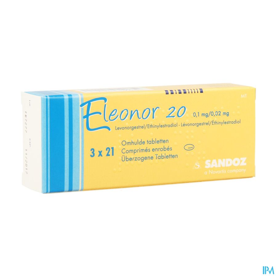 Eleonor 0,1mg/0,02mg Omhulde Tabl 3x21 Eleonor 0,1mg/0,02mg Omhulde Tabl 3x21