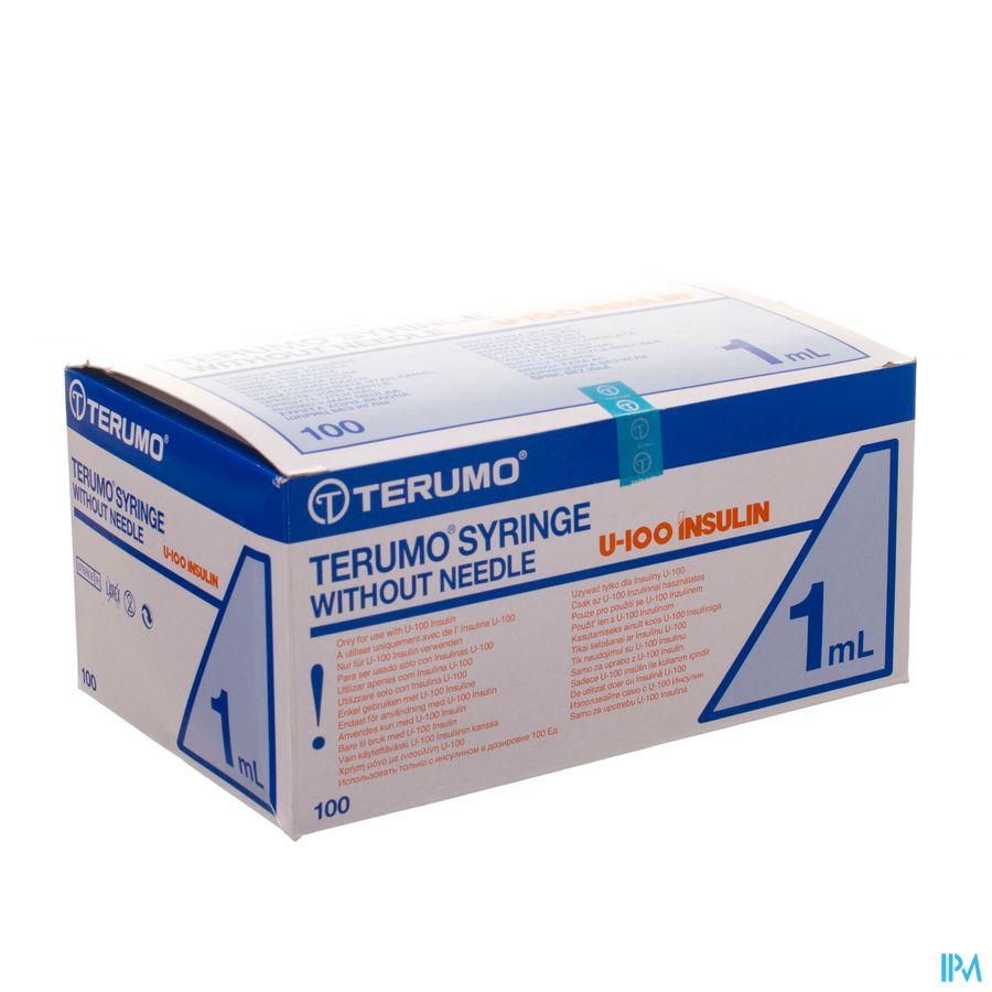 Terumo Spuit Insuline Zonder Naald 1ml 100 Terumo Spuit Insuline Zonder Naald 1ml 100