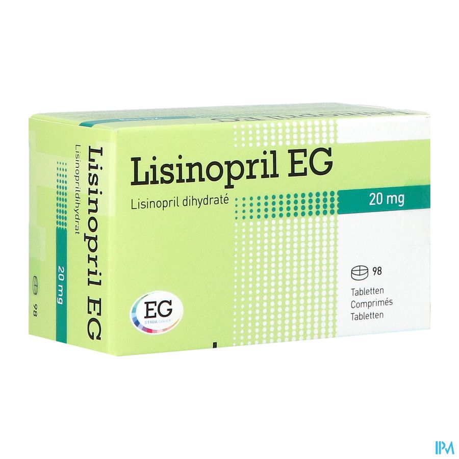 Lisinopril Eg 20mg Pi Pharma Comp 98x20mg Pip Lisinopril Eg 20mg Pi Pharma Comp 98x20mg Pip