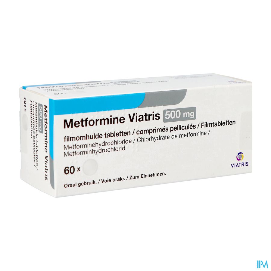 Metformine Viatris 500mg Tabl 60 Metformine Viatris 500mg Tabl 60