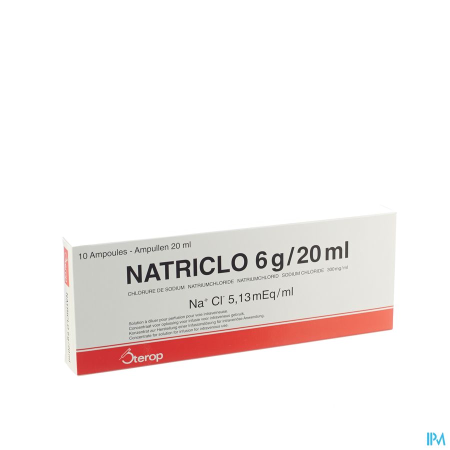 Natriclo Amp Inj 10 X 6g/20ml Natriclo Amp Inj 10 X 6g/20ml