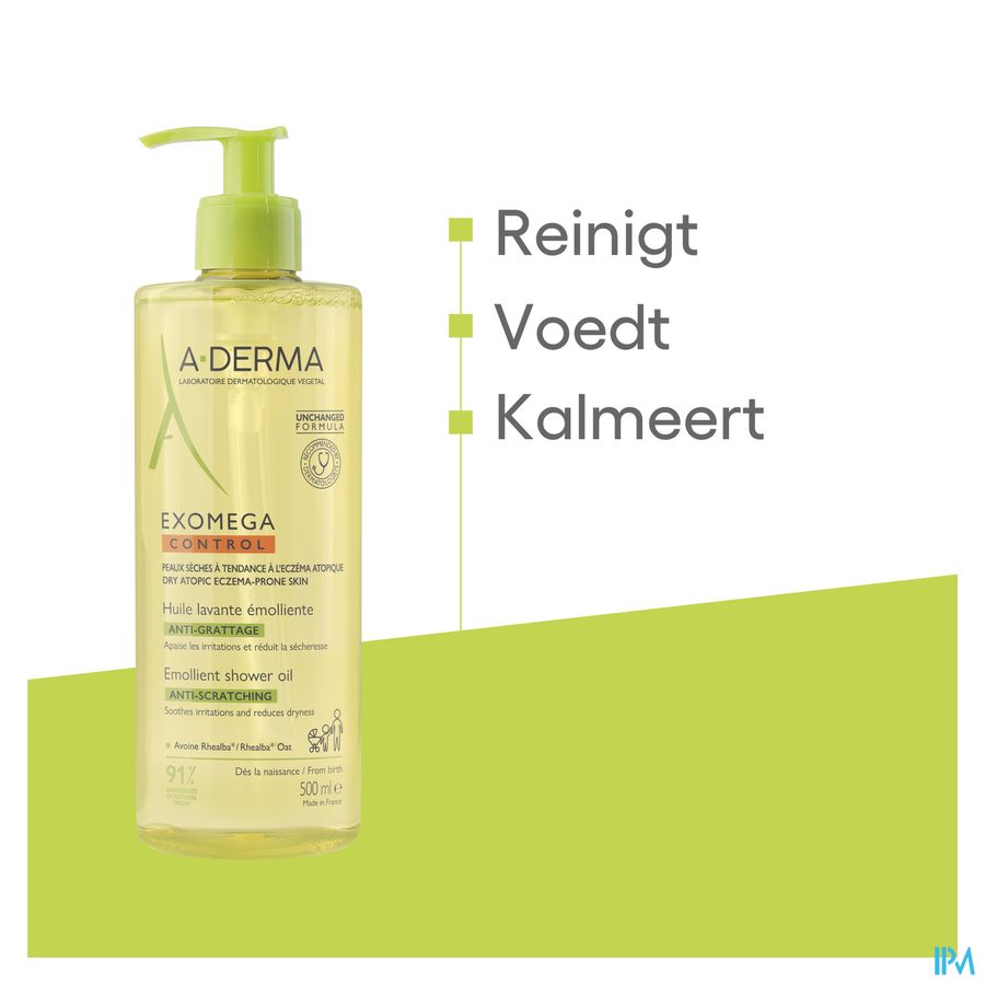 Aderma Exomega Control Emolierende Wasolie 500ml 22
