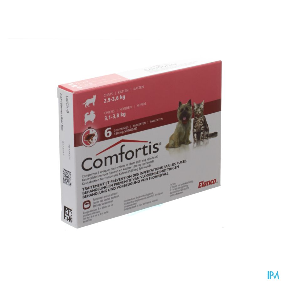 Comfortis 180mg Hond Kat Kauwtabletten 6 Comfortis 180mg Hond Kat Kauwtabletten 6