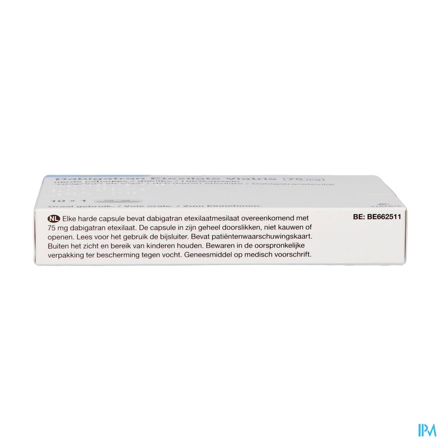Dabigatran Etexilate Viatris 75mg Harde Caps 10 1
