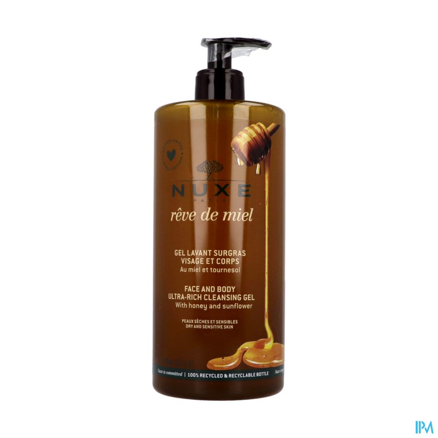 Nuxe Reve De Miel Gel Nettoyant Surgras 750ml Nuxe Reve De Miel Gel Nettoyant Surgras 750ml