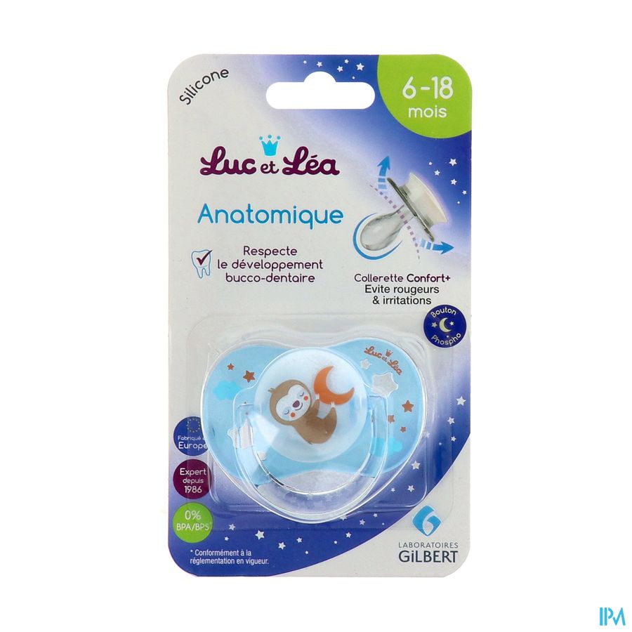 Luc&lea Fopspeen Nacht Ana 6-18m Ring Luiaard Luc&lea Fopspeen Nacht Ana 6-18m Ring Luiaard