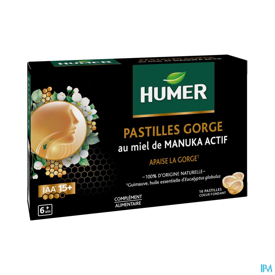Humer Pastilles Gorge Miel Manuka Actif Past 16