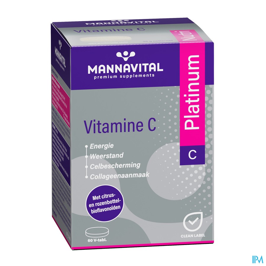 Mannavita Vitamine C Platinum V-comp 60
