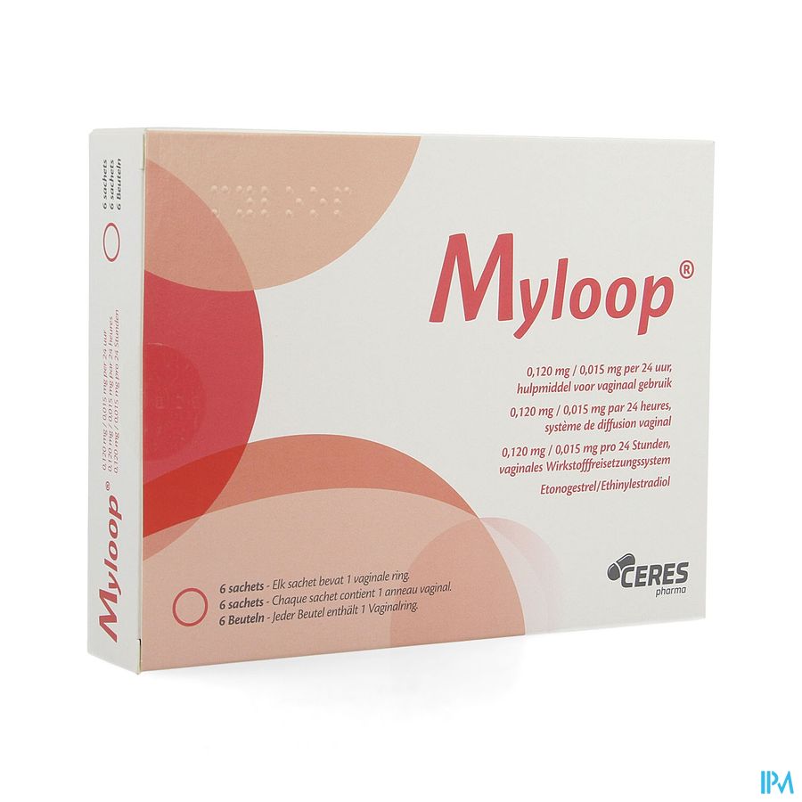 Myloop 0,120mg/0,015mg/24h Hulpmiddel Vag.gebr. 6 Myloop 0,120mg/0,015mg/24h Hulpmiddel Vag.gebr. 6
