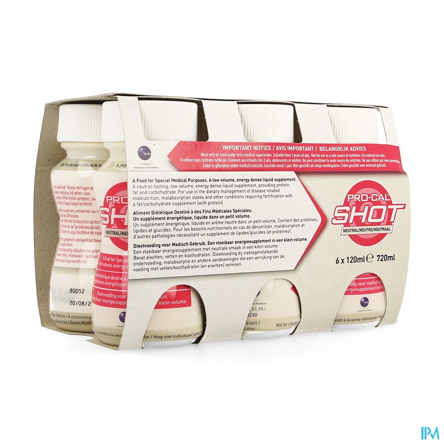 Pro-cal Shot Neutre 6x120ml Pro-cal Shot Neutre 6x120ml