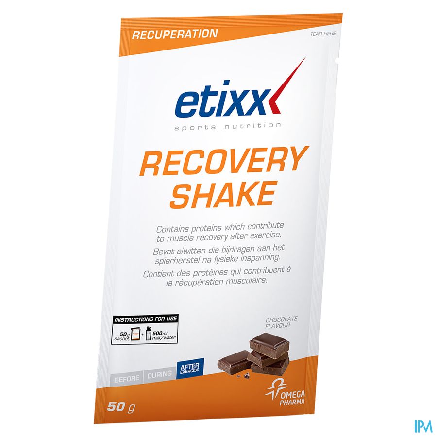 Etixx Recovery Shake Chocolade 1x50g Etixx Recovery Shake Chocolade 1x50g