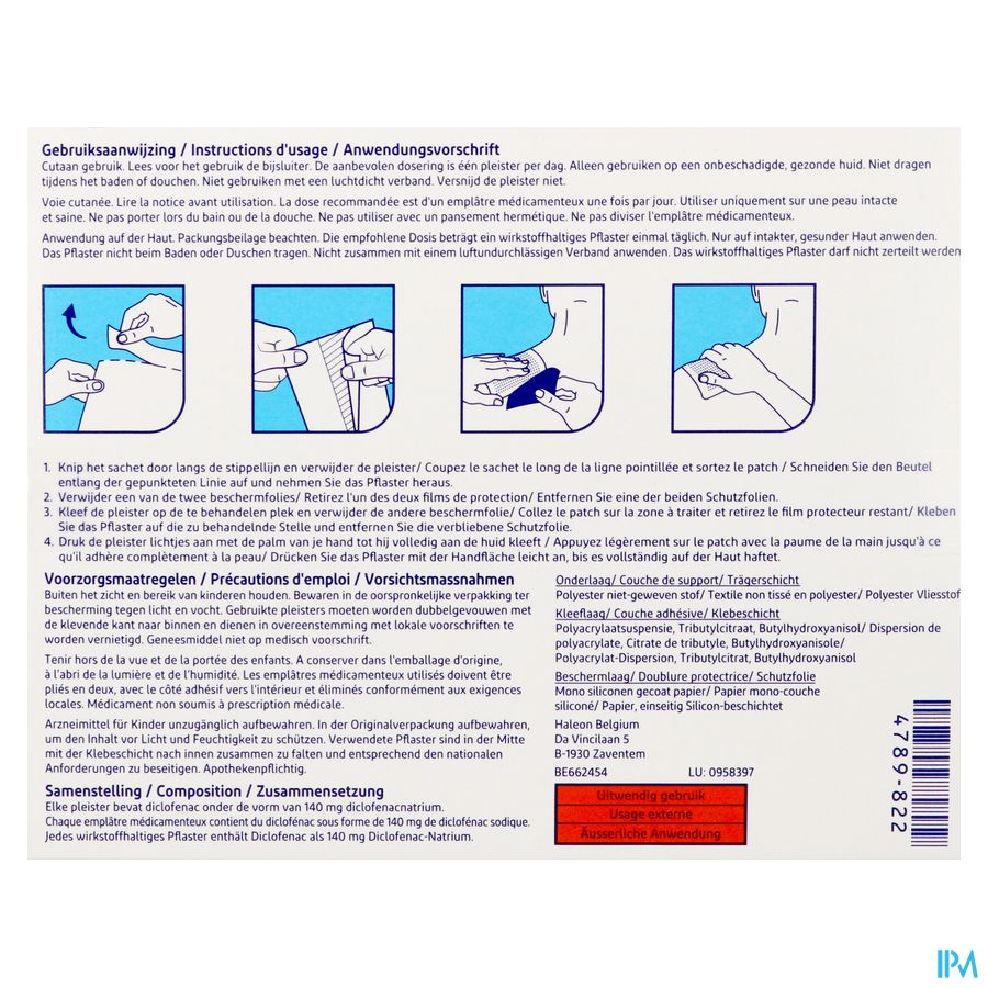 Voltaren Patch 140mg Once Daily Pleister 10 3