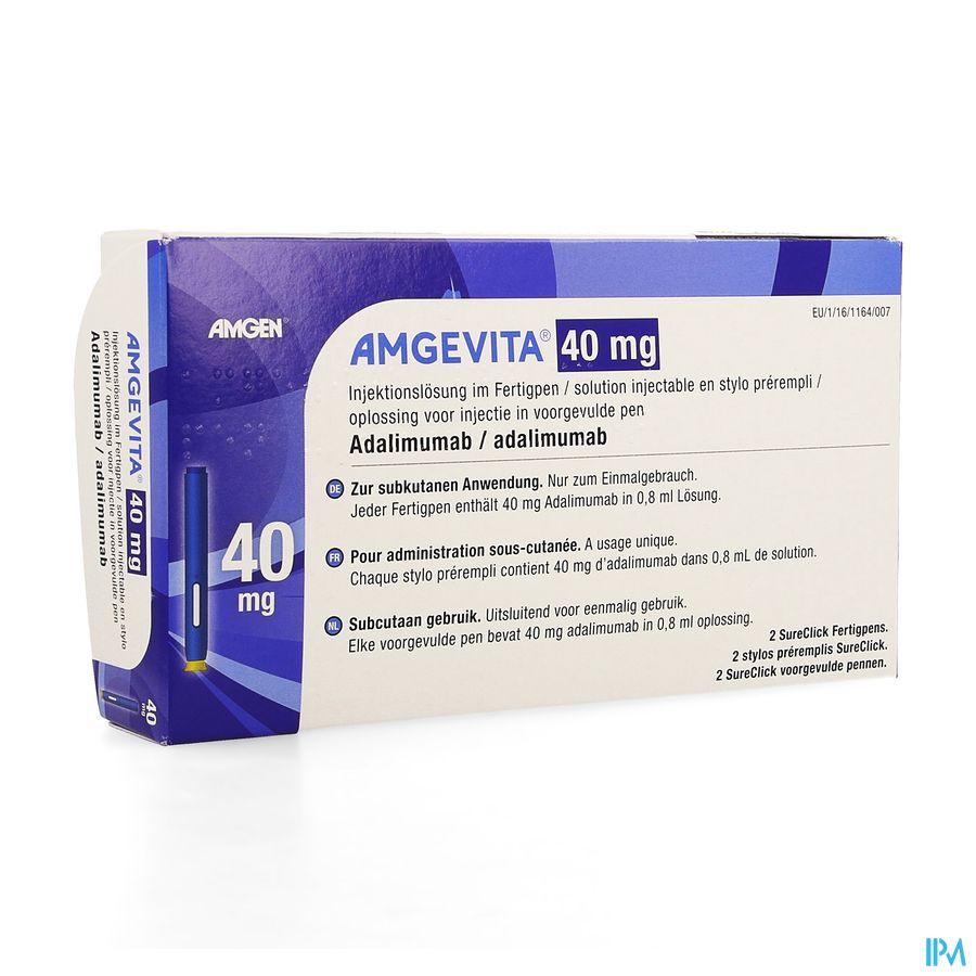 Amgevita 40mg Opl Inj 50mg/ml Voorgevulde Pen 2