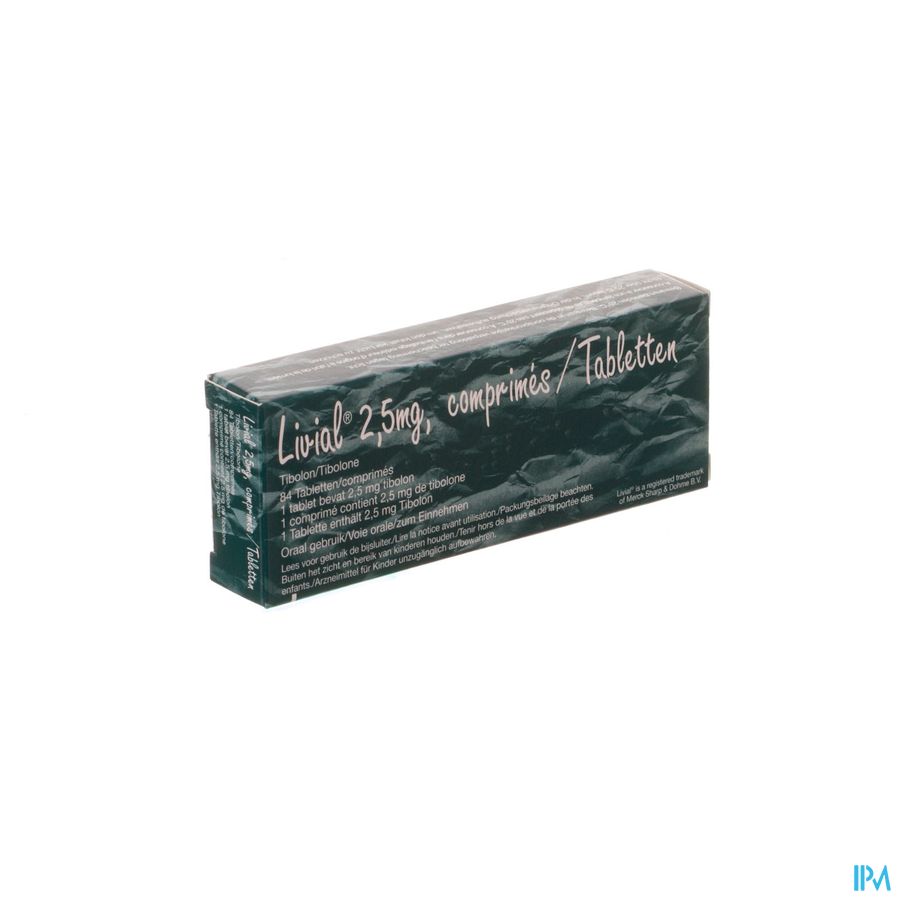 Livial 2,5mg Pi Pharma Comp 84 X 2,5mg Pip Livial 2,5mg Pi Pharma Comp 84 X 2,5mg Pip