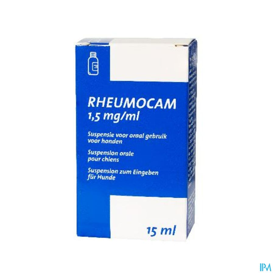 Rheumocam 1,5mg/ml Orale Susp Hond 15ml Rheumocam 1,5mg/ml Orale Susp Hond 15ml