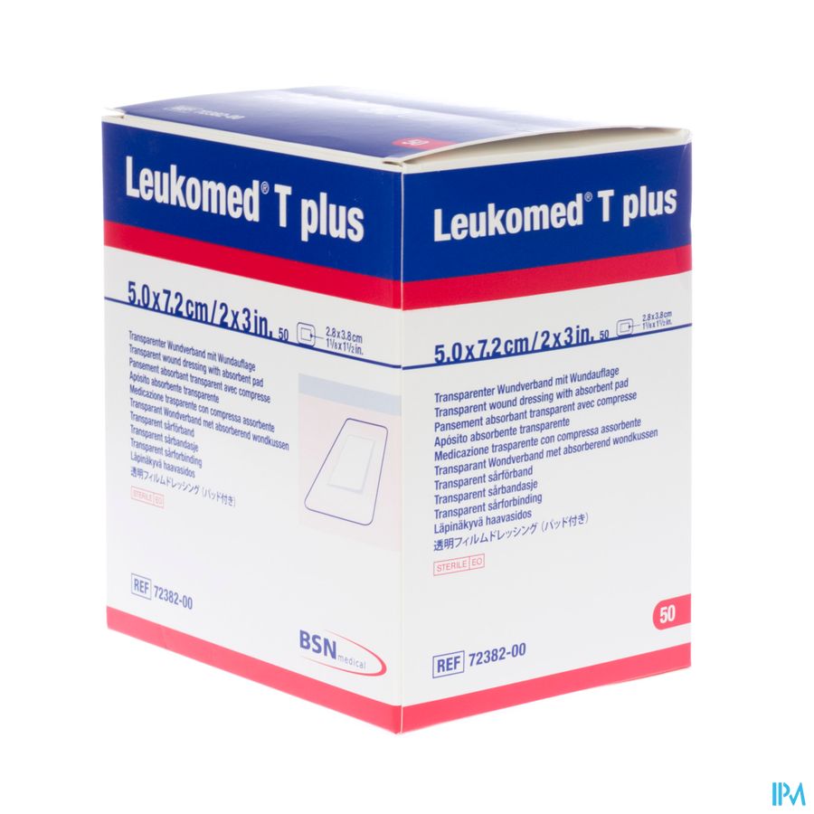 Leukomed T Plus Verb Ster 7,2cmx 5cm 50 7238200 2