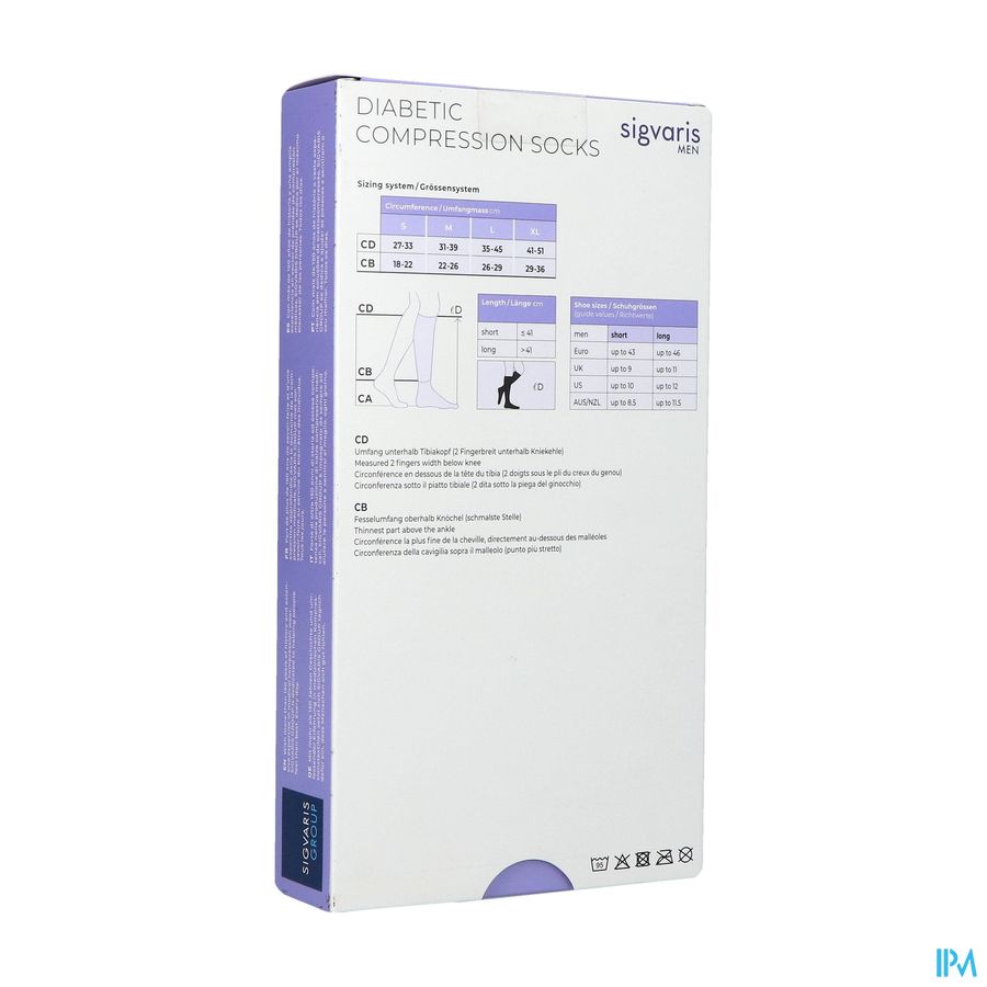 Sigvaris Diabetic Homme Chauss. Xl Short Blanc 1