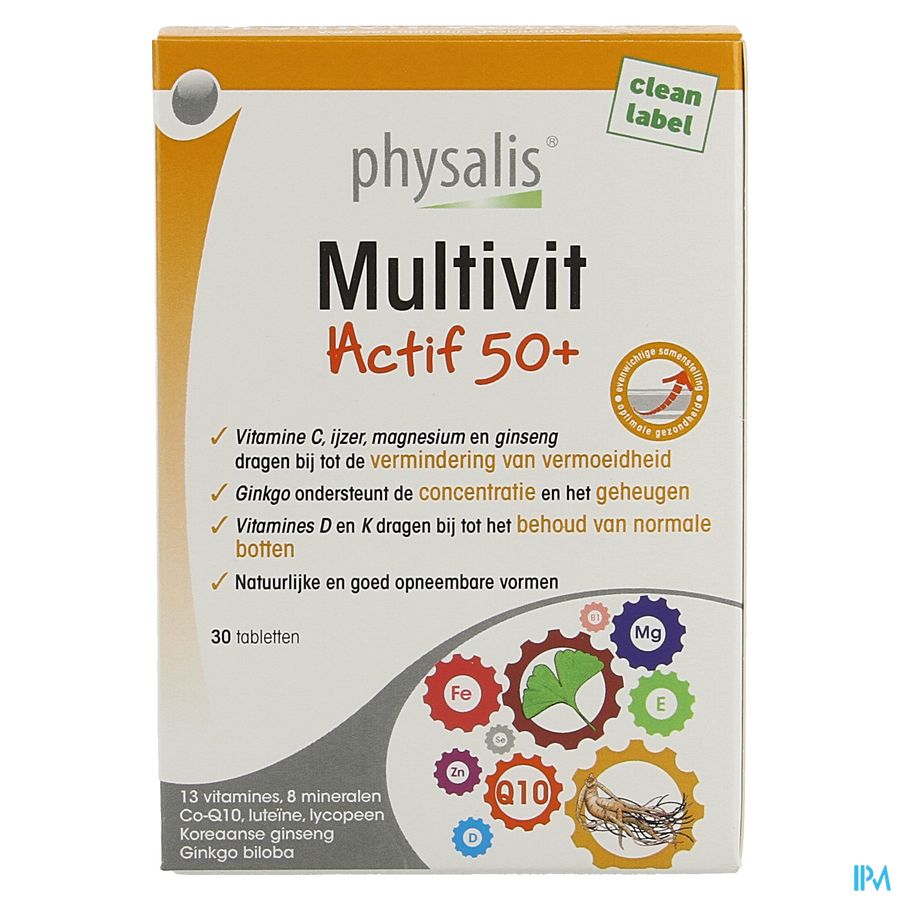 Physalis Multivit Actif 50+ Comp 30 3