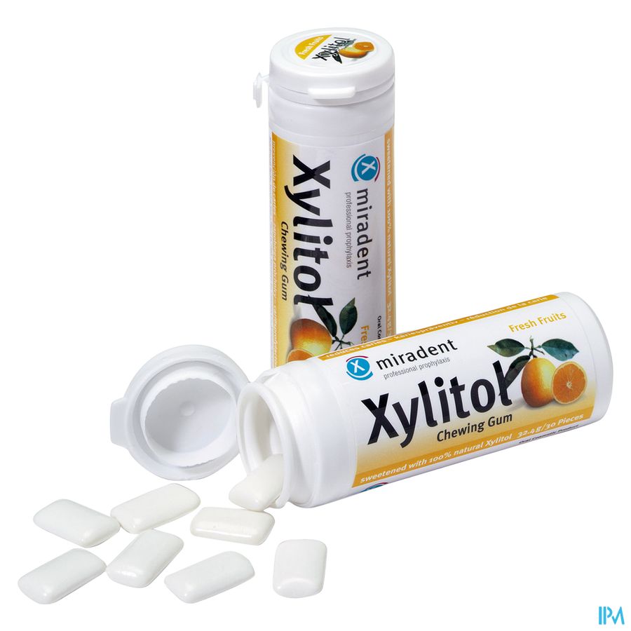 Miradent Chewing Gum Xylitol Fruits S/sucre 30 3