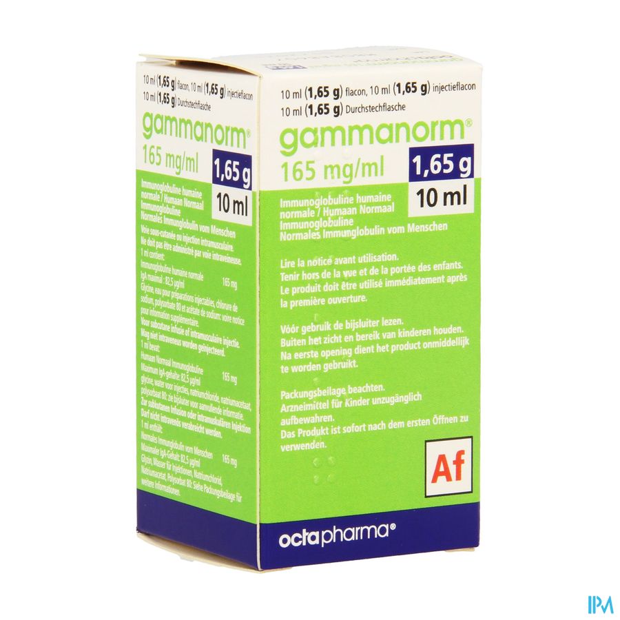 Gammanorm 165mg/ml Octapharma Opl Inj 10ml Gammanorm 165mg/ml Octapharma Opl Inj 10ml