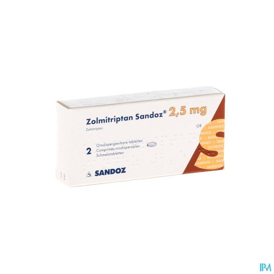 Zolmitriptan Sandoz 2,5mg Comp Orodisp 2