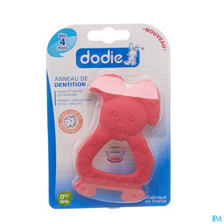 Dodie Bijtring Konijn Roos