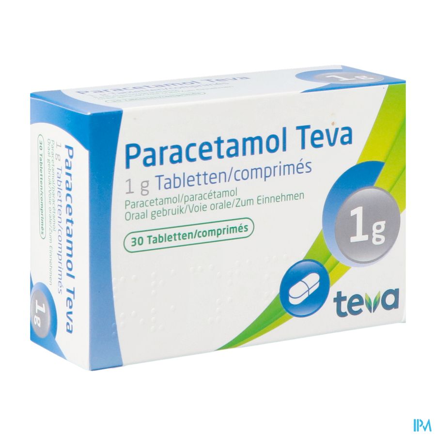 Paracetamol Teva 1g Tabl 30 X 1g Blister Paracetamol Teva 1g Tabl 30 X 1g Blister