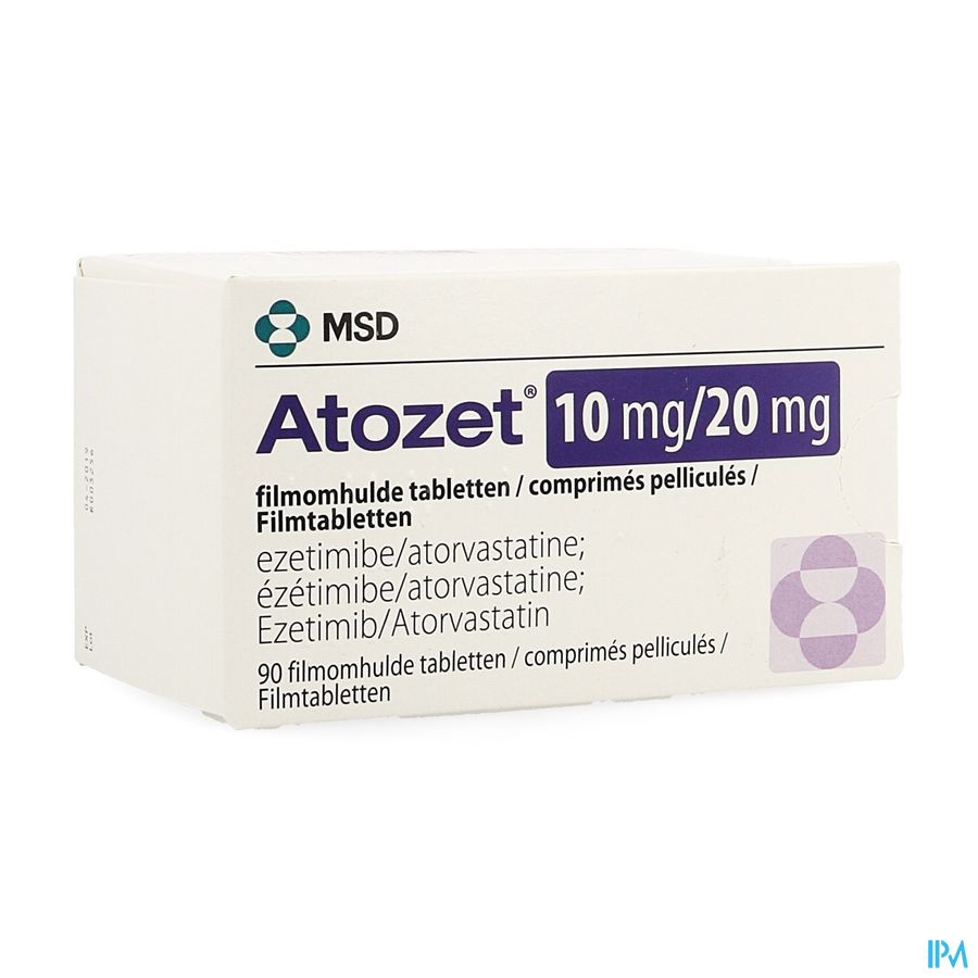 Atozet 10mg/20mg Filmomhulde Tabl 90 Atozet 10mg/20mg Filmomhulde Tabl 90