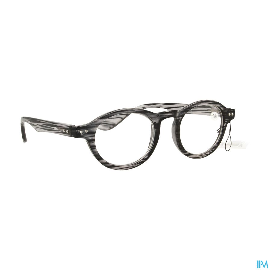 Pharmaglasses Milano Grey/black +1.00