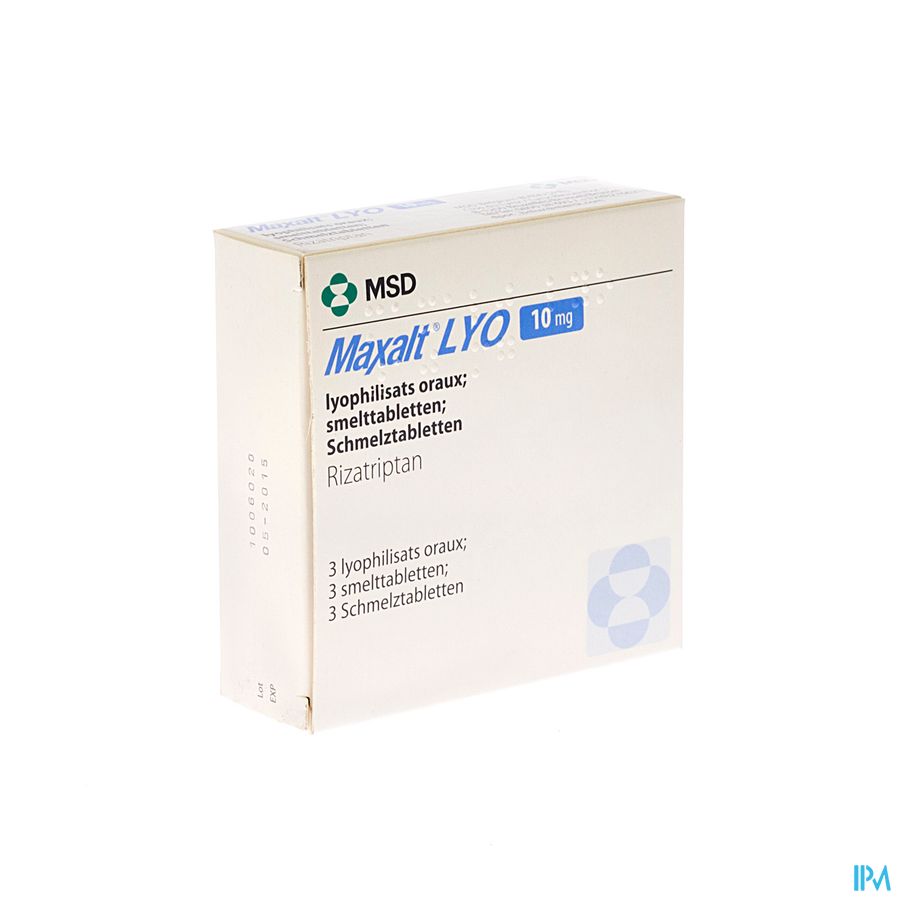 Maxalt Lyo Tabl 3 X 10mg Maxalt Lyo Tabl 3 X 10mg