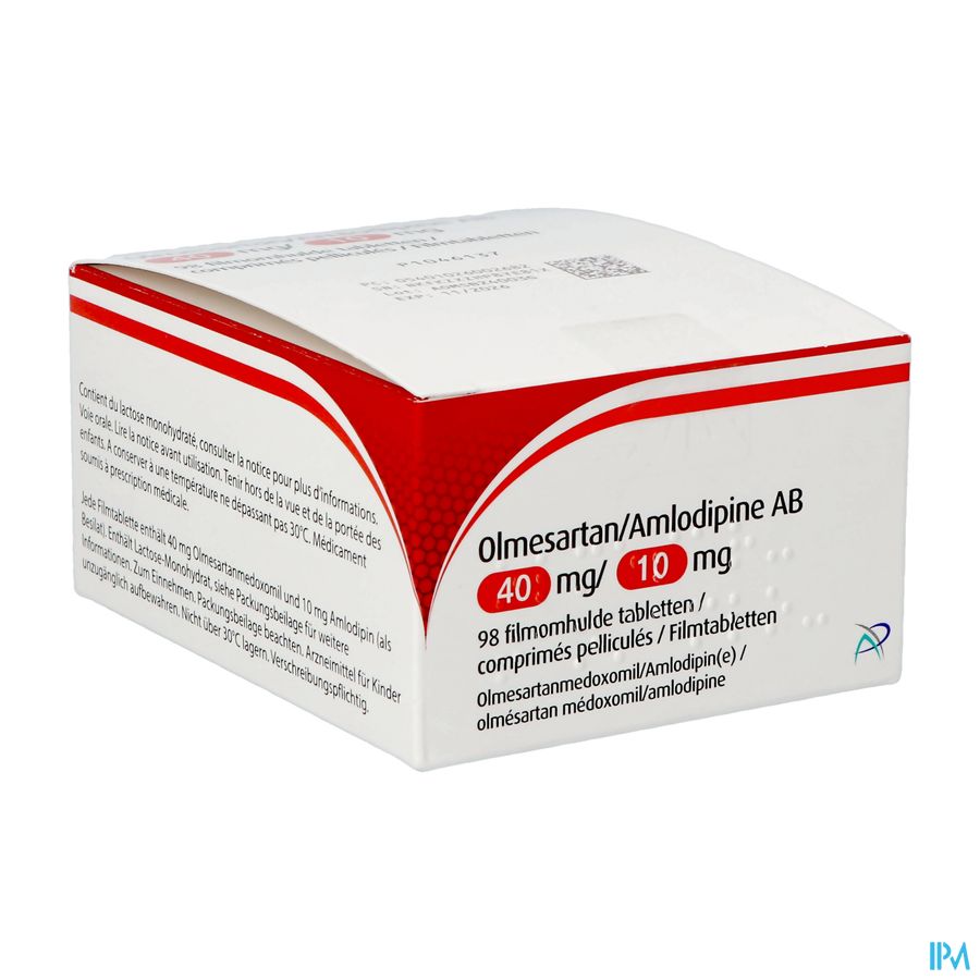 Olmesartan Amlodipine Ab 40/10mg Filmomh Tabl 98 Olmesartan Amlodipine Ab 40/10mg Filmomh Tabl 98