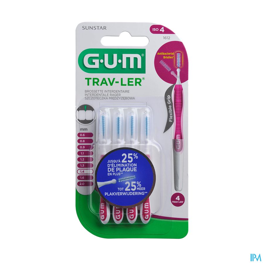 Gum Proxabrush Travel Cyl. Fine 4 1612 Gum Proxabrush Travel Cyl. Fine 4 1612