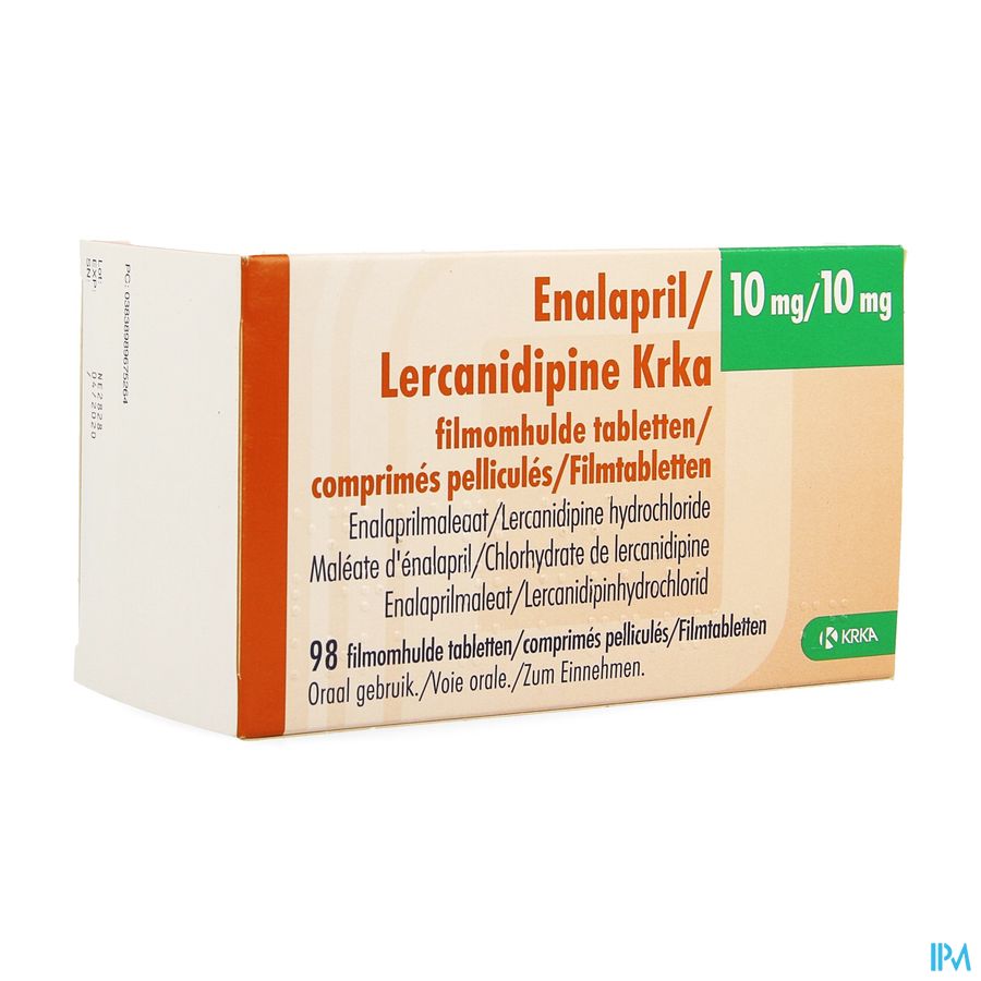Enalapril/lercanidipine Krka 10/10mg Film.tabl 98 Enalapril/lercanidipine Krka 10/10mg Film.tabl 98