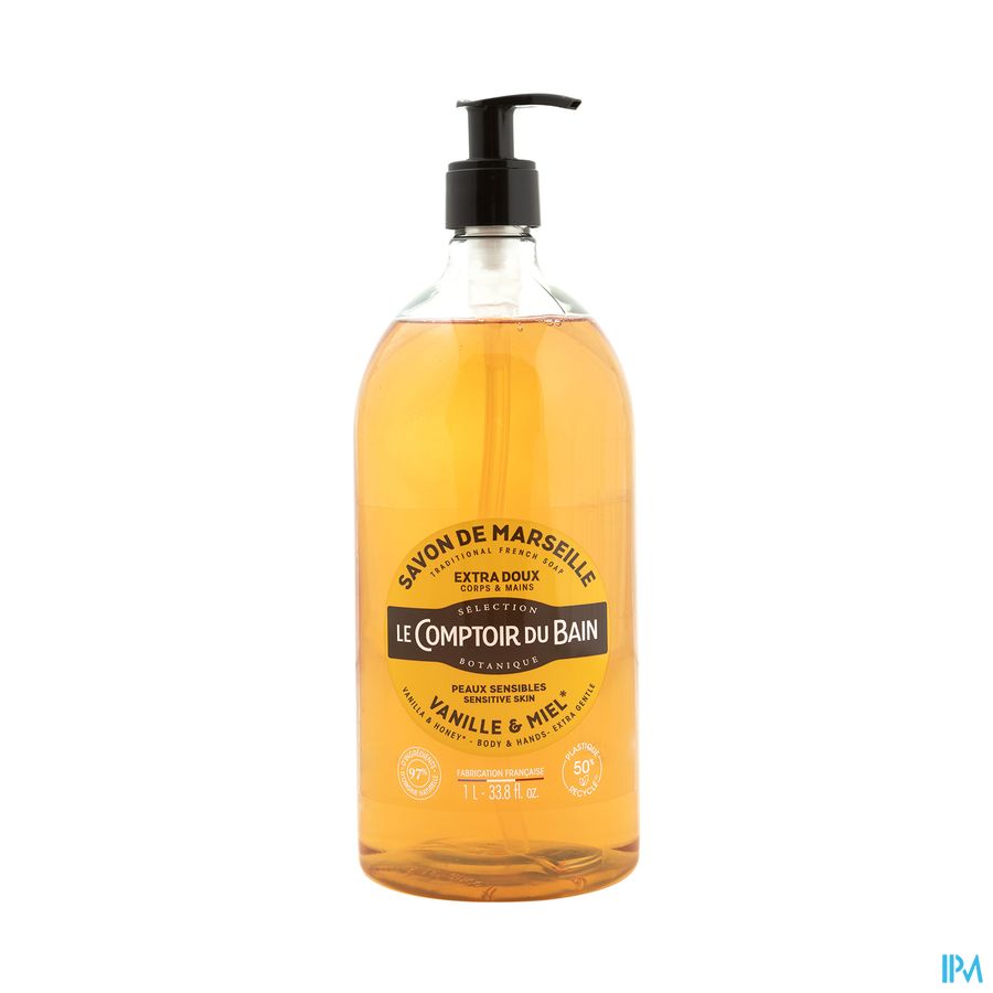 Lcb Zeep Vloeibaar Vanille Honing Z/palm Fl 1l Lcb Zeep Vloeibaar Vanille Honing Z/palm Fl 1l